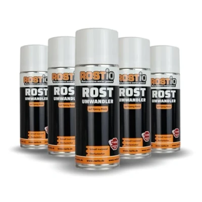 Bild av Rostio Epoxy rostomvandlingsspray, 400 ml, rostomvandlare (set med 5)