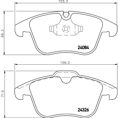 Bild av HELLA 8DB 355 013 621 Jeu de plaquettes frein préparé pour indicateur d&#039;usure JAGUAR: XF Berline, S Type, XK Coupe