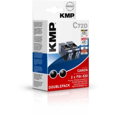 Bild av KMP C72D dubbelpack för Canon Pixma, svart