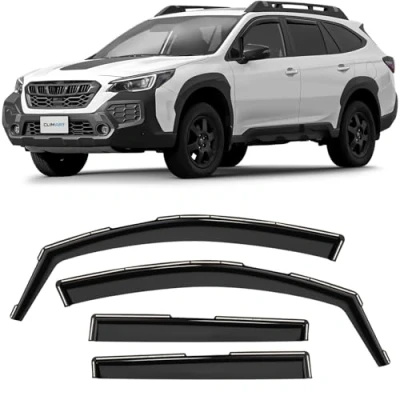 Bild av CLIM ART Vindavvisare för/Kompatibla med Subaru Outback 2020 2024 SUV. Regnavvisare Integrerade avvisare 4 st