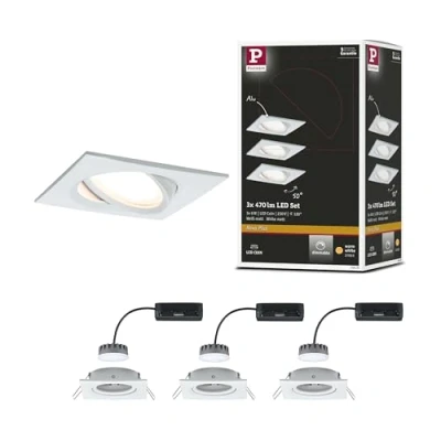 Bild av Paulmann Nova Plus 3 pack LED spot kantig vit