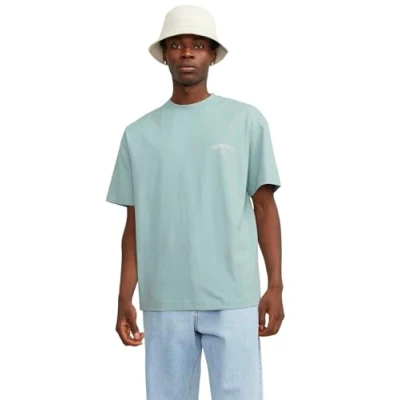 Bild av Jack &amp; Jones Jorsantorini BACK TEE CREW NECK Tshirt med print, Storlek: XS, Gray mist