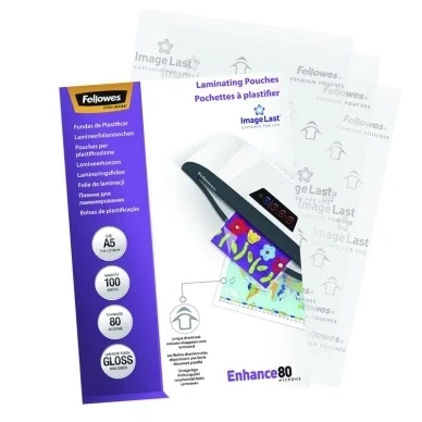 Bild av Fellowes Lamineringsfickor blanka, A5 100 Micron