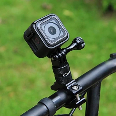 Bild av PULUZ 360 rotation cykelstyre adaptermontering, aluminium motorcykel styre hållare med skruv för GoPro Hero12 svart/Hero11/10/9/8/7/6/5, Insta360 Ace, DJI Osmo Action 4 actionkameror