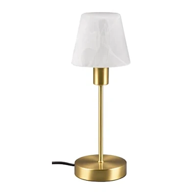 Bild av Trio Leuchten bord Luis II 595700108, metall mässing matt, glas alabasterfärgad vit, exkl. 1 x E14, på/av touch