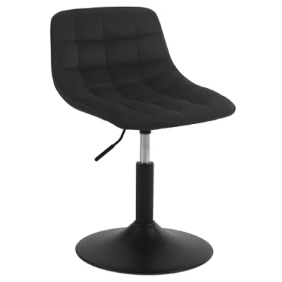 Bild av WOLTU 1 X Justerbar Pall Stol Arbetspall Kontorspall Matsalsstol Sminkpall Kommersiell butik Multifunktion 360 Svängsam sammet Svart Sits 38 49,5 cm hög