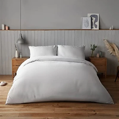 Bild av Silentnight Supersoft samling vitt påslakanset. Snuggly Easy Care påslakan sängkläder set King (220 cm x 230 cm) + 2 matchande örngott