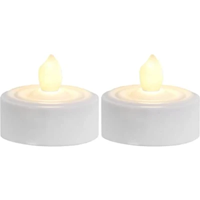 Bild av Star LED värmeljus &quot;T Light&quot;, 2 stycken, flimrande inklusive batterier, timer blisterförpackning, 2,9 x 3,6 cm, vit 068 05