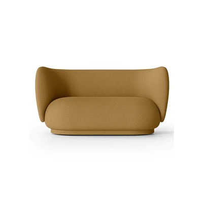 Bild av Ferm Living Rico 2 seater Sofa Soffa för personer Wool Bouclé Sugar Kelp W148 x D84 H76.5 cm
