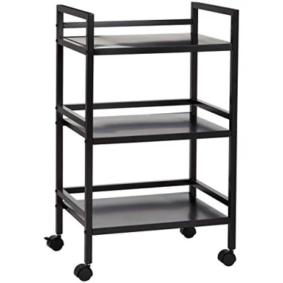 Bild av Amazon Basics serveringsvagn av metall, 3 nivåer, svart