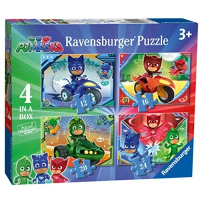 Bild av Ravensburger 6974 Pyjamashjältarna pussel för barn från 3 år (12, 16, 20, 24 delar), 10,2 cm låda, flerfärgad, 19 x 14