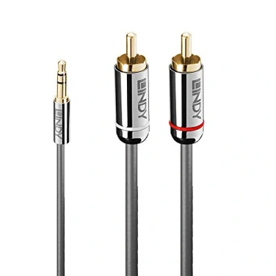 Bild av LINDY 35336 5 m 3,5 mm till phono ljudkabel, CROMO Line, antracit
