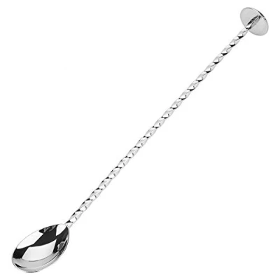 Bild av Fdit Rostfritt stål Mixing Cocktail Sked Dryck Kaffe Layering Tool med långt handtag för Bar Coffee Twisted (# 7)