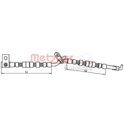 Bild av METZGER 4110706 Flexible De Frein 260, 256 MAZDA: 6 Berline, 5 portes, Break