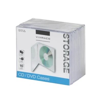 Bild av Vivanco CD/DVD juvelfodral (10 er pack) transparent