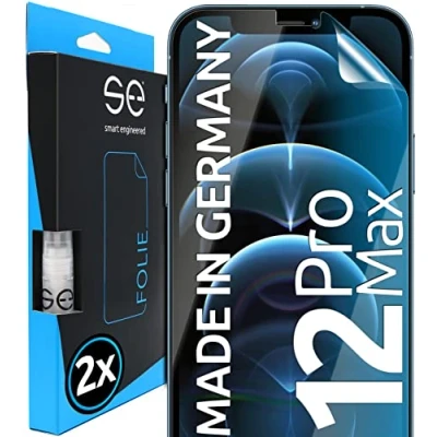 Bild av 2 x 3D Skärmskydd för Apple iPhone 12 Pro Max [smart engineered] Skyddsfilm, transparente displayskydd, skyddsfall vänliga, perfekta utskärningar, fodralvänligt
