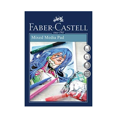 Bild av Faber Castell Creative Studio blandteknikblock, A4 250 g/m² block med 30 ark ringpärm