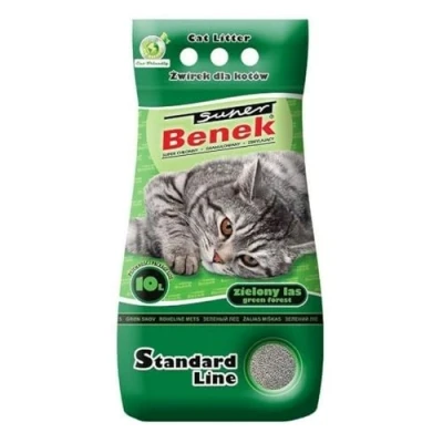 Bild av SUPER BENEK STANDARD Kattsand Bentonitgrus Grön skog 10 l