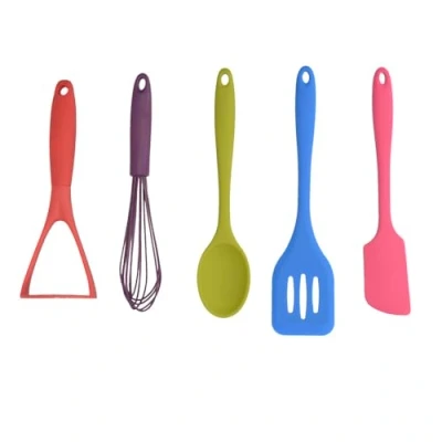Bild av Colourworks CWBRTOOLS5PC Köksredskapsset i silikon, flerfärgad