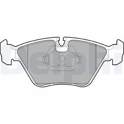 Bild av DELPHI LP705 Jeu de plaquettes frein non préparé pour indicateur d&#039;usure avec tôle anti bruit sans accessoires JAGUAR: XK Coupe, XJ Berline