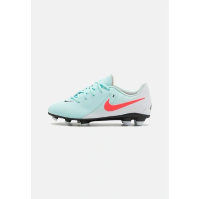 Bild av Nike Performance JR Phantom GX II CLUB FG/MG Unisex Fotbollsskor fasta dobbar för barn, Storlek: 37.5, Mint/atomic red/off noir Konstmaterial
