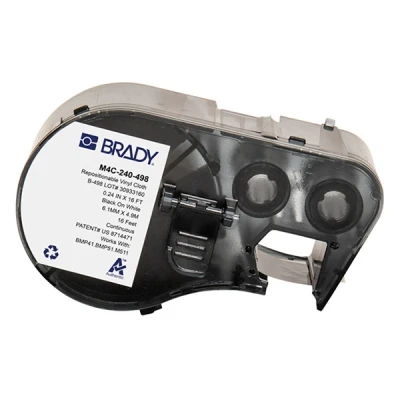 Bild av M511 Brady M4C 240 498 vinyltejp svart text vit tejp 6,1mm x 4,88m (original)
