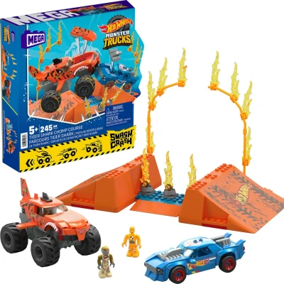 Bild av Mega Hot Wheels Bilset Smash N Crash Tiger Shark Chomp Course