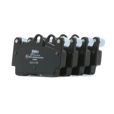 Bild av VALEO 301770 Jeu de plaquettes frein FIRST Essieu arrière contact signal d&#039;usure exclu avec tôle anti bruit PORSCHE: Cayenne, AUDI: Q7