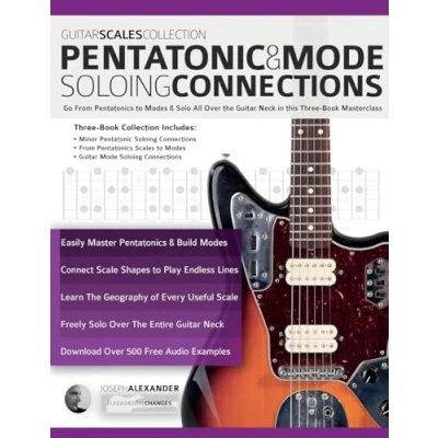 Bild av Guitar Scales Collection Pentatonic &amp; Mode Soloing Connections: Go From Pentatonics to Modes Solo All Over the Neck in this Three Book Masterclass