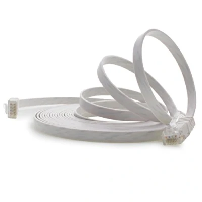 Bild av 1aTTack.de 7m vit 1 st Cat.6 platt nätverkskabel Cat6 kabel ultra patchkabel 1000 Mbit/s Gigabit LAN (RJ45) tunn mikro
