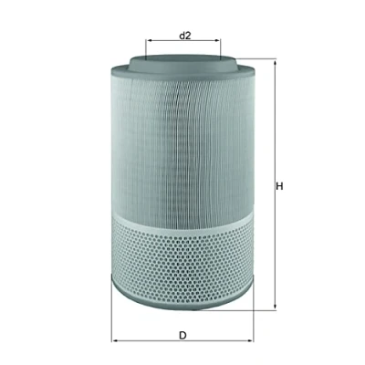Bild av MAHLE ORIGINAL LX 1627 Filtre à air 475,0 267,0 Cartouche filtrante