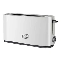 Bild av Black+Decker BXTO1001E brödrost 1 000 W, med extra stort spår, 7 skålnivåer, hög lyftfunktion och stoppfunktion, kabeluppdragning, vit