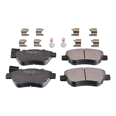 Bild av SWAG 70 91 6876 Jeu de plaquettes frein Essieu avant contact signal d&#039;usure inclus avec monture FIAT: 500 3 portes, Grande Punto 3/5 portes