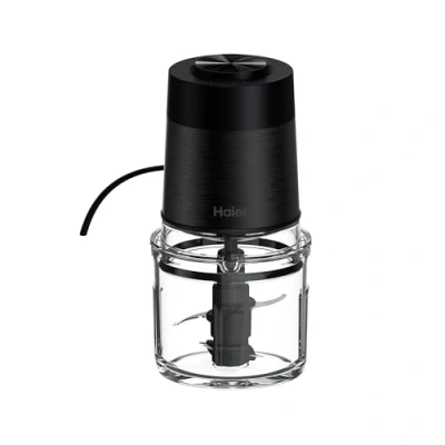 Bild av Haier I Master Series 5 Mini Hackare, kraftfull 550 W, 2 hastigheter, grönsakshackare, halkfri bas, 0,5 l glasskål [svart]