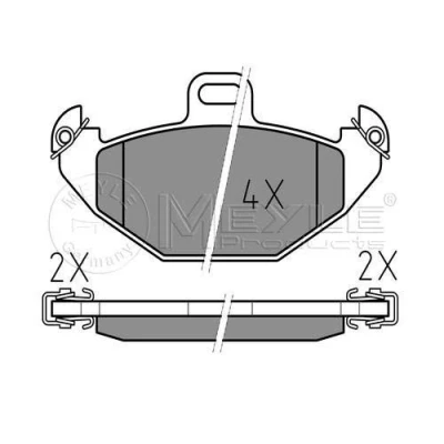 Bild av MEYLE 025 219 6514 Jeu de plaquettes frein ORIGINAL Quality Essieu arrière contact signal d&#039;usure exclu avec tôle anti bruit RENAULT: LAGUNA 1