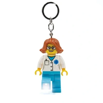 Bild av LEGO ikonisk läkare nyckelring ficklampa höjd 76 mm (KE184) 2 CR2025 batterier ingår
