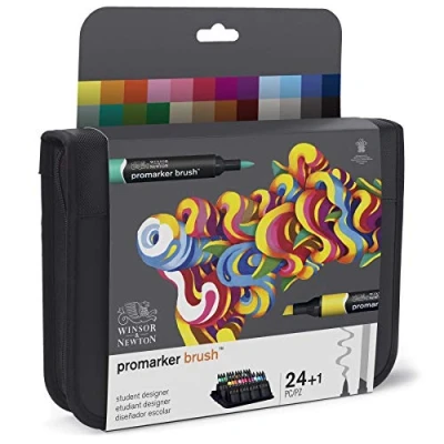 Bild av Winsor &amp; Newton 290079 Markörer, Flerfärgad, Paket med 24