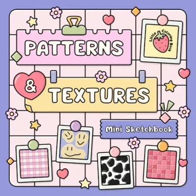 Bild av Patterns &amp; Textures Mini Sketchbook: Practice, Organize Track Your Favorite Coloring Tutorials!
