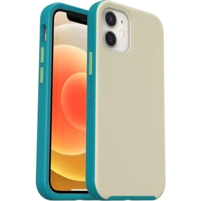 Bild av OtterBox Slim Series skal för iPhone 12 mini med MagSafe, stöttåligt, fallsäkert, supertunt, skyddande skal, testad till militärstandard, Grå/Grön