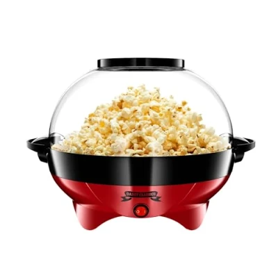 Bild av Gadgy ® Popcornmaskin l 800 W Popcorn Maker med non stick ytbehandling och löstagbar häll Tyst snabb Rymmer 5 liter