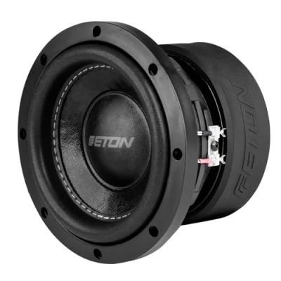 Bild av ETON MW 6,5 kraftfull 16,5 cm/6,5 tum subwoofer, lång slaglängd bas för bilar, djupa högtalare med ferrit magnet, 2 x ohm dubbel svängspole, 250 watt, 1 st.