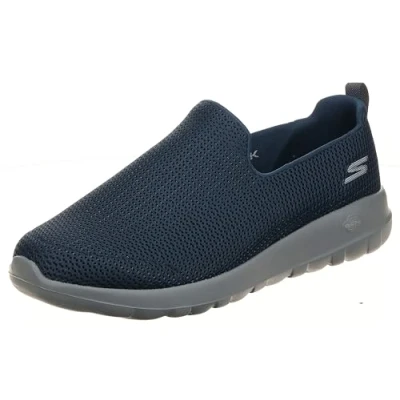 Bild av Skechers herr Go Max atletisk Air Mesh Slip on promenadsko sneaker, Marinblå/grå, 11.5 X Wide