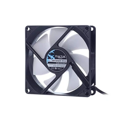 Bild av Fractal Design Silent Series R3 vit tyst datorfläkt optimerad för drift 92 mm rotationshastighet 1 500 RPM svart bandkabel gevärlager 12 v svart/vit (enkel)