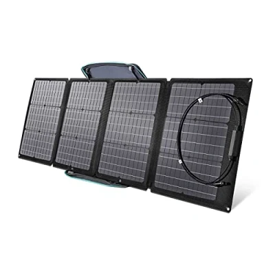 Bild av EF ECOFLOW 110W Bärbar solpanel för kraftstation, hopfällbar solcellsladdare Kedjebar med justerbart stöd, vattentät IP67 utomhuscamping inomhushusbil