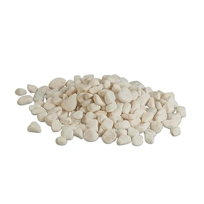 Bild av Relaxdays Marmorgrus, 5 kg, dekorativa stenar, trädgårdsgrus, säng, blomkruka, grav, dekorativt grus, vit, marmor, 2540 mm