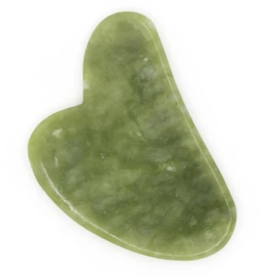 Bild av Sun &amp; Sia MASS21 GS.V 1 Gua Sha i grön jade sten + överdrag kosmetika och ansiktsvård fodral