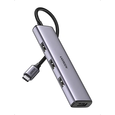 Bild av UGREEN USB C Hub 4 Portar 3.0 Adapter Typ OTG Kompatibel för Macbook Pro Air 2020 Dell XPS Smartphones Tabletter etc.
