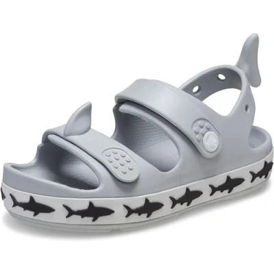 Bild av Crocs Crocband Cruiser Shark Unisex Badsandaler för barn, Storlek: 23/24, Light grey Konstmaterial