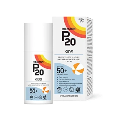 Bild av Riemann P20 solkräm för barn SPF50+ 200 ml långvarigt skydd i upp till 10 timmar vattentålig 3 timmar, lämplig åldern 1 +