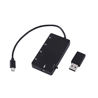 Bild av Micro USB OTG Charge HUB, 4 portars Hub USB2.0 Förlängningsadapter Laddningskabel för Smartphone, Surfplatta, Android och Windows